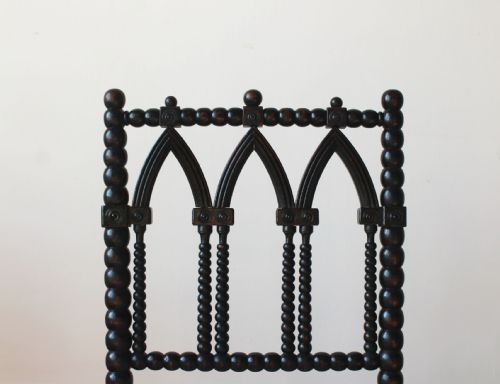 PAIR OF GOTHIC BOBBIN CHAIRS - ADDITIONAL PHOTO 1