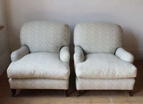 PAIR OF HOWARD AND SONS ARMCHAIRS - ADDITIONAL PHOTO 1