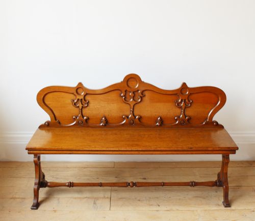 19TH CENTURY HALL BENCH - ADDITIONAL PHOTO 1