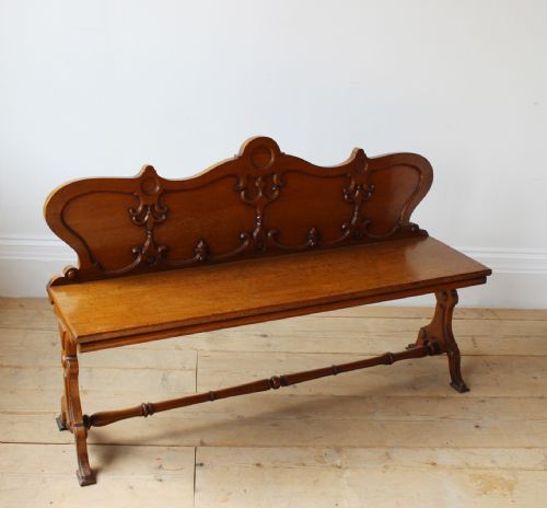19TH CENTURY HALL BENCH - ADDITIONAL PHOTO 4