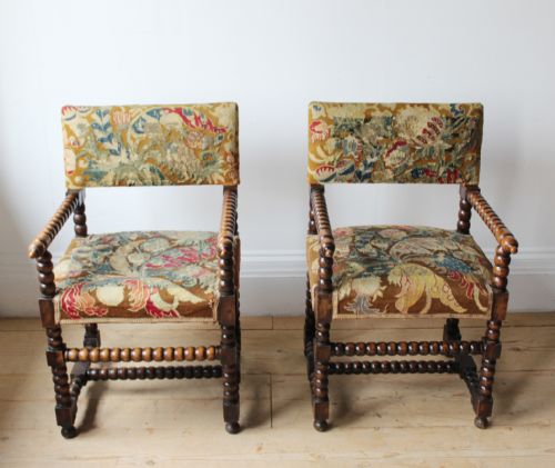 PAIR OF FRENCH BOBBIN CHAIRS - ADDITIONAL PHOTO 1
