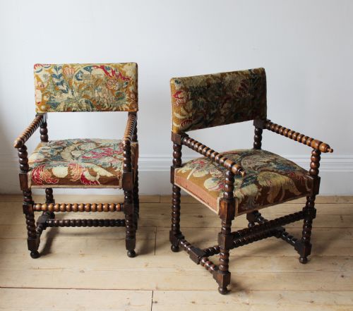 PAIR OF FRENCH BOBBIN CHAIRS - ADDITIONAL PHOTO 2