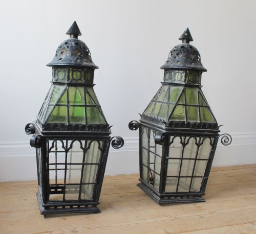 PAIR OF GOTHIC LANTERNS - ADDITIONAL PHOTO 1