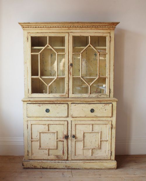 19th century glazed cabinet - CATEGORY: ANTIQUE BOOKCASES - DATED 19TH CENTURY