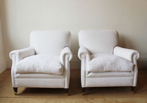 pair of edwardian armchairs - CATEGORY: ANTIQUE CHAIRS - DATED EDWARDIAN