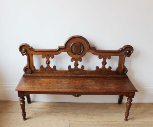 19TH CENTURY HALL BENCH - ADDITIONAL PHOTO 1