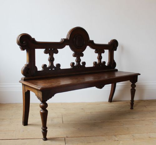 19TH CENTURY HALL BENCH - ADDITIONAL PHOTO 5