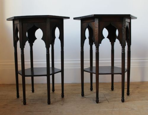 pair of 19th century arts and crafts tables - CATEGORY: ANTIQUE TABLES - DATED 19TH CENTURY