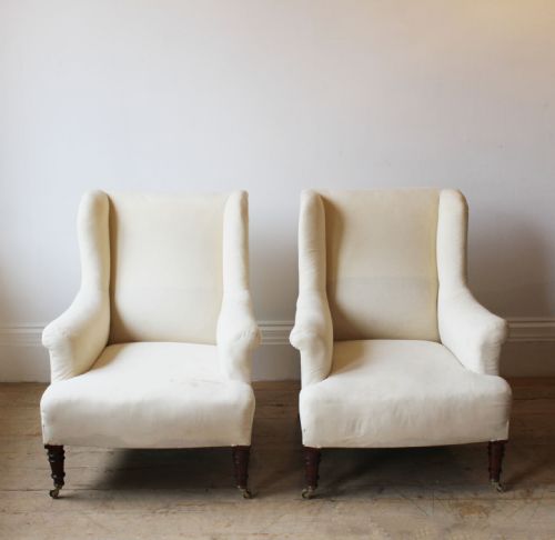 PAIR OF WINGBACK ARMCHAIRS - ADDITIONAL PHOTO 2