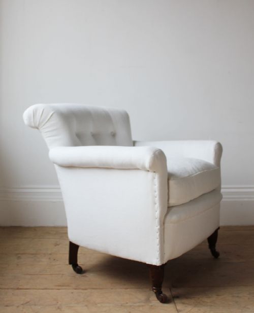 MATCHED PAIR HOWARD STYLE WOODSTOCK ARMCHAIRS - ADDITIONAL PHOTO 4
