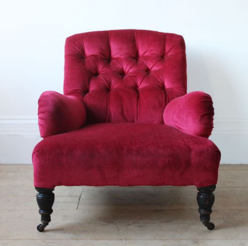 19th century howard style bridgewater armchair - CATEGORY: ANTIQUE CHAIRS - DATED 19TH CENTURY