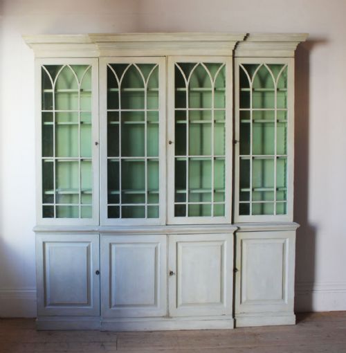 george iii breakfront bookcase - CATEGORY: ANTIQUE BOOKCASES - DATED 19TH CENTURY