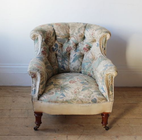 19TH CENTURY HOWARD STYLE WOODSTOCK ARMCHAIR - ADDITIONAL PHOTO 1
