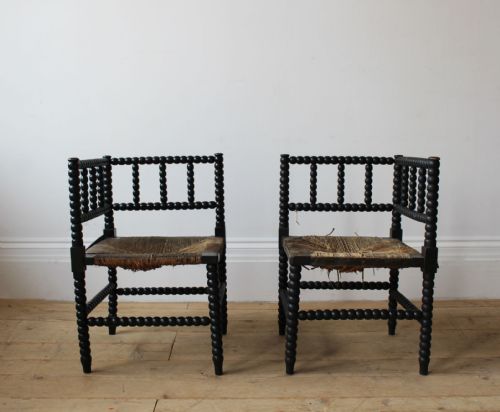 pair of 19th century bobbin chairs - CATEGORY: ANTIQUE CHAIRS - DATED 19TH CENTURY