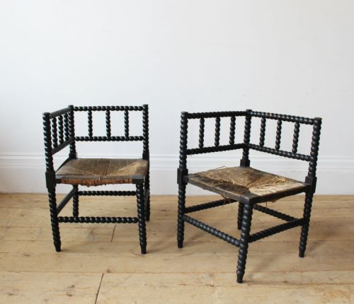 PAIR OF 19TH CENTURY BOBBIN CHAIRS - ADDITIONAL PHOTO 3