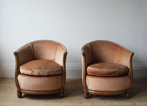 pair of 1930s tub chairs - CATEGORY: ANTIQUE CHAIRS - DATED 1930