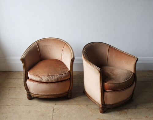 PAIR OF 1930S TUB CHAIRS - ADDITIONAL PHOTO 2