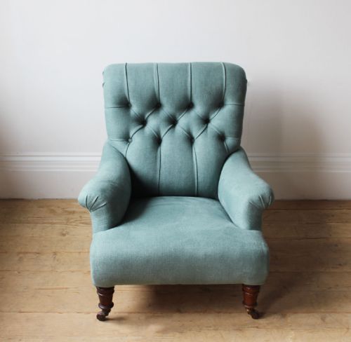 19TH CENTURY BUTTON BACK ARMCHAIR - ADDITIONAL PHOTO 1