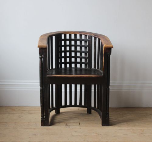 arts and crafts tub chair - CATEGORY: ANTIQUE CHAIRS - DATED 1920
