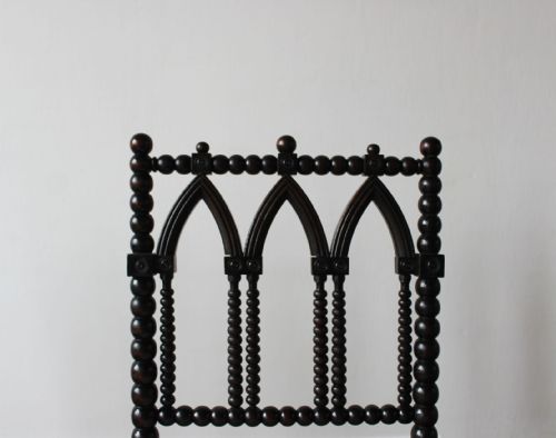 PAIR OF 19TH CENTURY GOTHIC SIDE CHAIRS - ADDITIONAL PHOTO 2