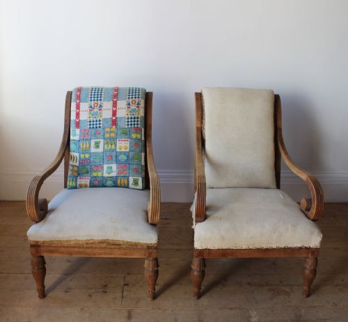 PAIR OF FRENCH EMPIRE STYLE ARMCHAIRS - ADDITIONAL PHOTO 1
