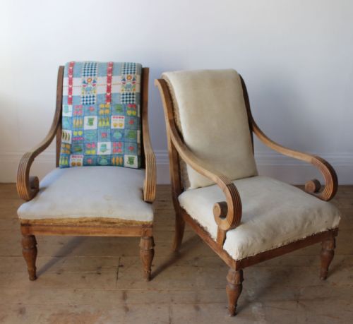 PAIR OF FRENCH EMPIRE STYLE ARMCHAIRS - ADDITIONAL PHOTO 2