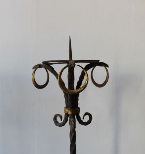 PAIR OF 19TH CENTURY PRICKET STICKS - ADDITIONAL PHOTO 1