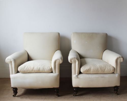 pair of victorian armchairs - CATEGORY: ANTIQUE CHAIRS - DATED VICTORIAN
