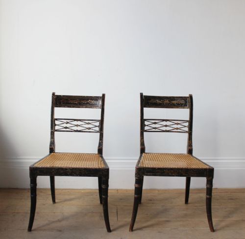 pair of regency side chairs - CATEGORY: ANTIQUE CHAIRS - DATED 19TH CENTURY
