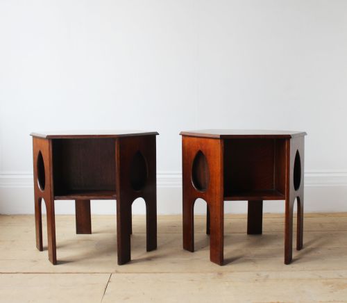 pair of arts and crafts tables - CATEGORY: ANTIQUE CABINETS - DATED 19TH CENTURY