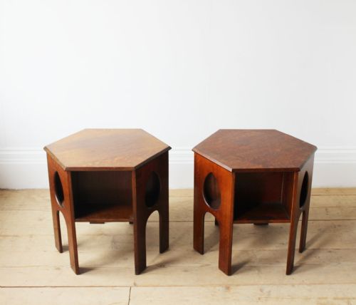 PAIR OF ARTS AND CRAFTS TABLES - ADDITIONAL PHOTO 1