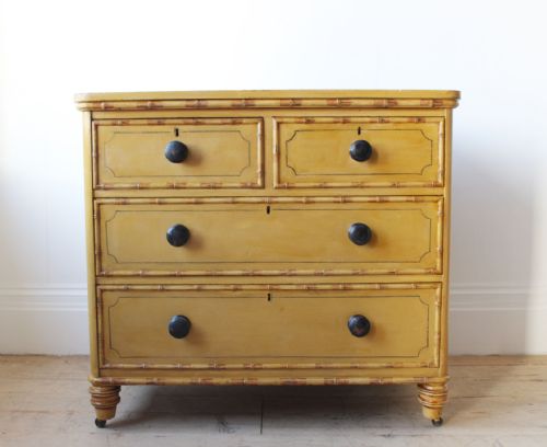 19th century bamboo chest - CATEGORY: ANTIQUE CHEST OF DRAWERS - DATED 18TH CENTURY