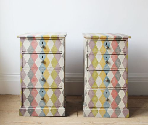 pair of 19th century pedestal drawer units - CATEGORY: ANTIQUE CHEST OF DRAWERS - DATED 19TH CENTURY