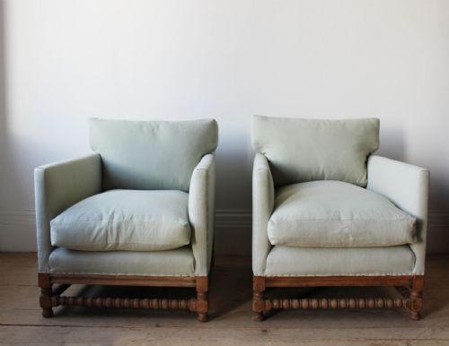 pair of arts and crafts armchairs - CATEGORY: ANTIQUE CHAIRS - DATED 19TH CENTURY