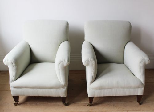 PAIR OF 20TH CENTURY HOWARD STYLE CHAIRS - ADDITIONAL PHOTO 1