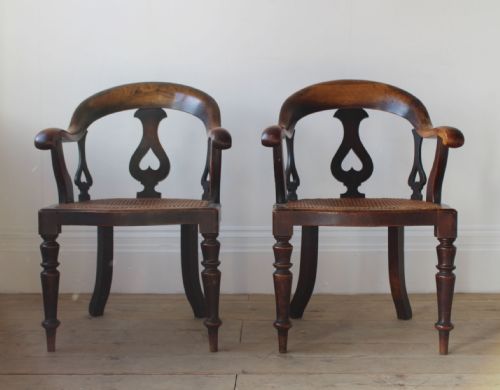 pair of maple and co library chairs - CATEGORY: ANTIQUE CHAIRS - DATED 19TH CENTURY