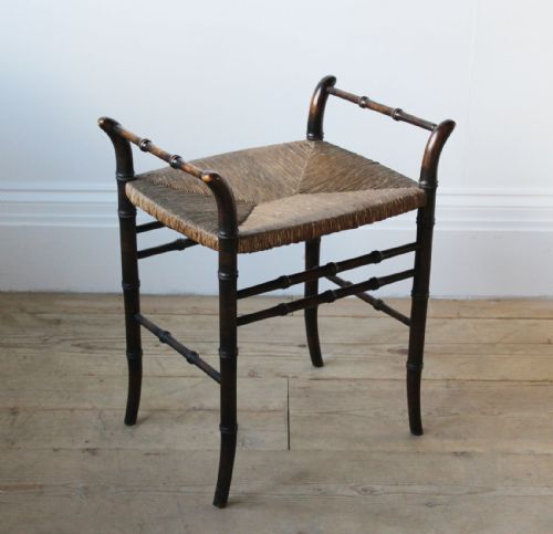 19th century window seat - CATEGORY: ANTIQUE STOOLS - DATED 19TH CENTURY
