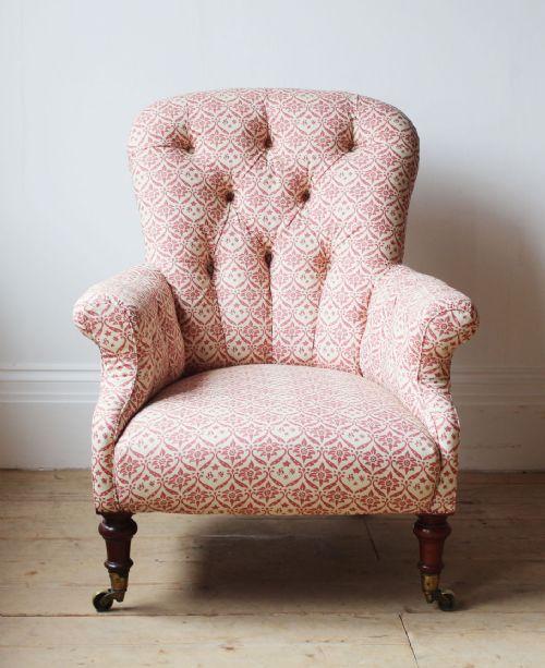 19th century howard and sons armchair - CATEGORY: ANTIQUE CHAIRS - DATED 19TH CENTURY