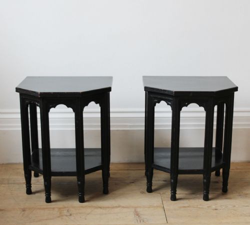 pair of aesthetic movement tables - CATEGORY: ANTIQUE CABINETS - DATED 1900