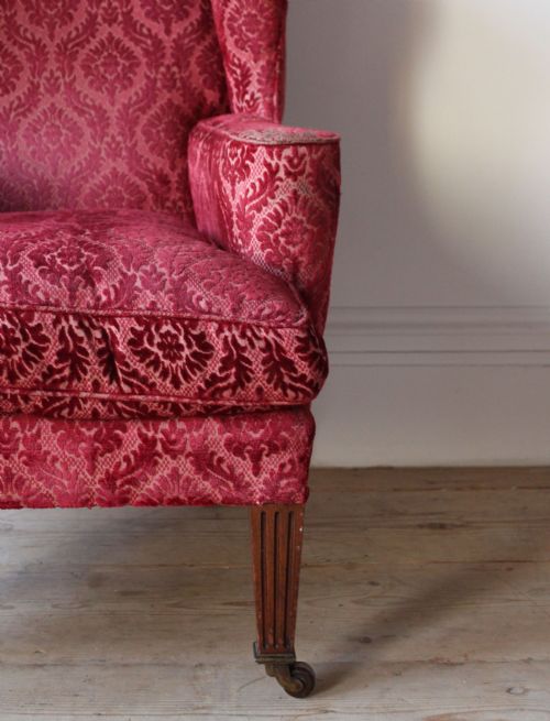 19TH CENTURY WINGBACK ARMCHAIR - ADDITIONAL PHOTO 4