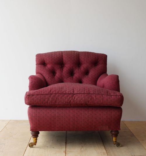 large howard and sons bridgewater armchair - CATEGORY: ANTIQUE CHAIRS - DATED 19TH CENTURY