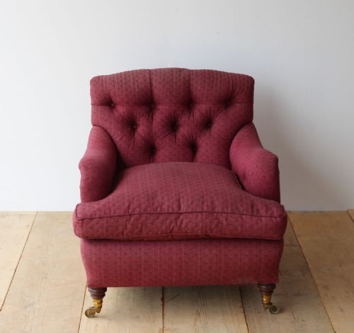 LARGE HOWARD AND SONS BRIDGEWATER ARMCHAIR - ADDITIONAL PHOTO 1
