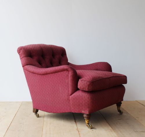LARGE HOWARD AND SONS BRIDGEWATER ARMCHAIR - ADDITIONAL PHOTO 3