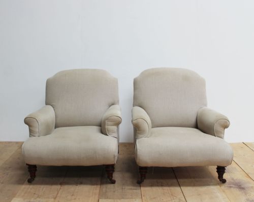 pair of country house armchairs - CATEGORY: ANTIQUE CHAIRS - DATED 19TH CENTURY