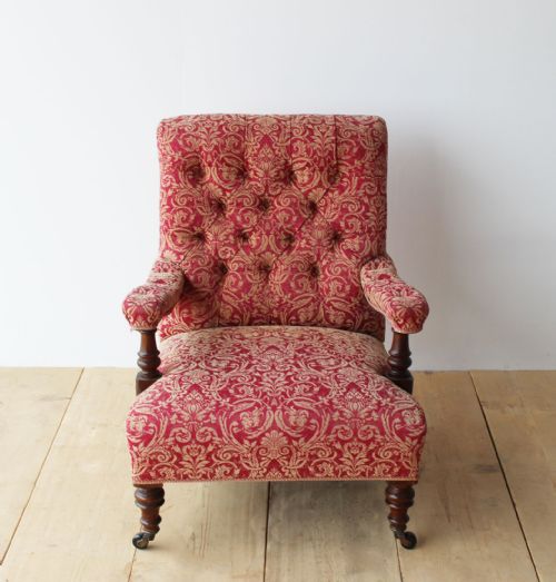 VICTORIAN OPEN ARMCHAIR - ADDITIONAL PHOTO 1