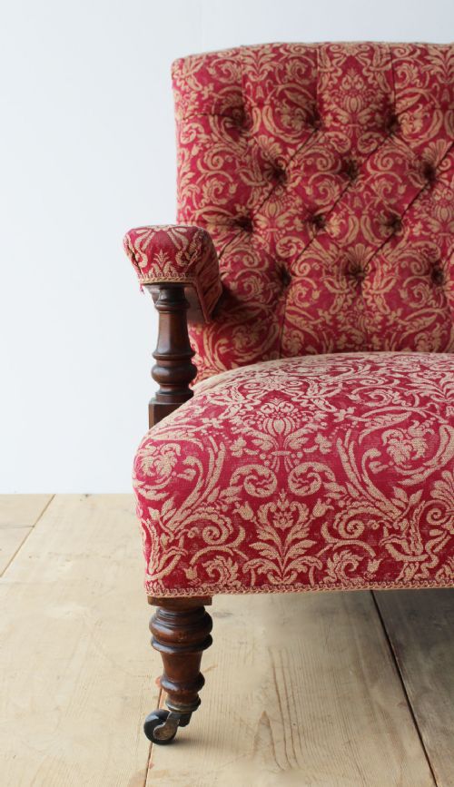 VICTORIAN OPEN ARMCHAIR - ADDITIONAL PHOTO 2