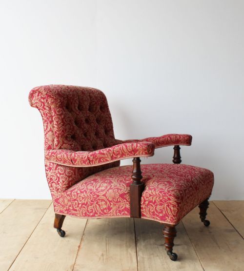 VICTORIAN OPEN ARMCHAIR - ADDITIONAL PHOTO 4
