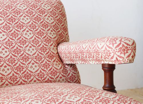 HOWARD AND SONS OPEN ARMCHAIR - ADDITIONAL PHOTO 3