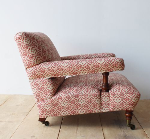 HOWARD AND SONS OPEN ARMCHAIR - ADDITIONAL PHOTO 4