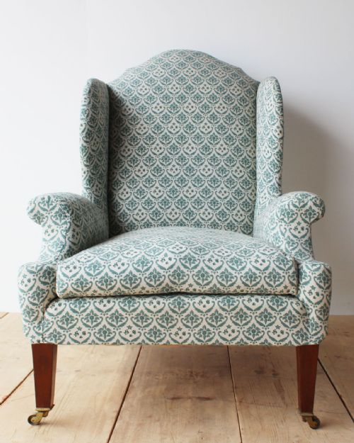 large howard and sons wing chair - CATEGORY: ANTIQUE CHAIRS - DATED 19TH CENTURY